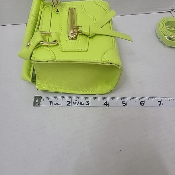 Women Hand Bag Mini Key Lime Green Shoulder Bag Crossbody Bag W Strap - Picture 9 of 10